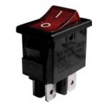 ΔΙΑΚΟΠΤΗΣ ΚΟΥΝΙΑΣ (ROCKER) MINI ΜΕ ΛΥΧΝΙΑ ON-OFF 10A/250V 4P RL3-421 ΚΟΚΚΙΝΟ YNX