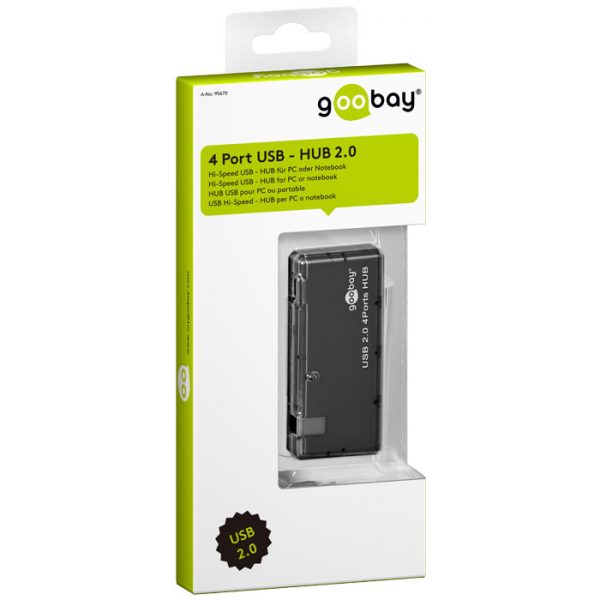 055-1115_01 GOOBAY USB 2.0 Hub 4 θυρών black - Image 2