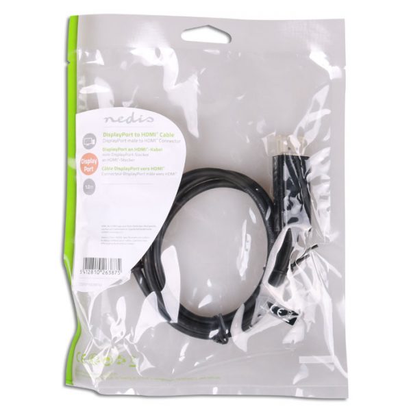 NEDIS CCGP37100BK10 Καλώδιο εικόνας DisplayPort αρσ. σε HDMI αρσ 1 m - Image 3