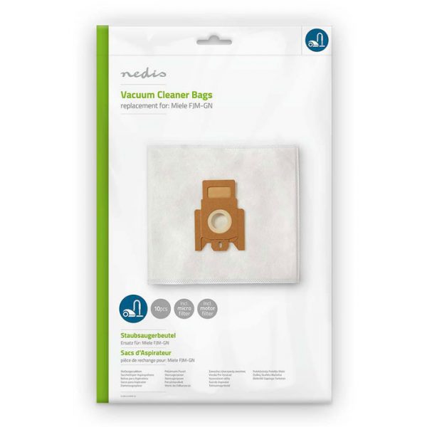 233-0945_01 NEDIS DUBG120MIE10 Υφασμάτινες σακούλες για  ηλεκτρικές σκούπες MIELE FJM-GN, 10τμχ. - Image 3