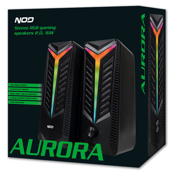 NOD AURORA RGB Στερεοφωνικά ηχεία 2.0, 16W - Image 5