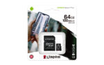 KINGSTON Memory Card MicroSD Canvas Select Plus SDCS2/64GB, Class 10, SD Adapter - Image 2
