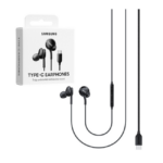 Hands Free Stereo Samsung Earphones EO-IC100BB USB-C Μαύρο με Μικρόφωνο και Πλήκτρο Λειτουργίας 1.2m