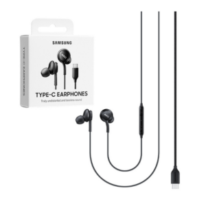 Hands Free Stereo Samsung Earphones EO-IC100BB USB-C Μαύρο με Μικρόφωνο και Πλήκτρο Λειτουργίας 1.2m