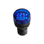 ΟΡΓΑΝΟ ΠΙΝΑΚΟΣ ΑΜΠΕΡΟΜΕΤΡΟ+ΒΟΛΤΟΜΕΤΡΟ ΨΗΦΙΑΚΟ AC Φ22 LED 100/5A ΜΠΛΕ AD22-22DVA XND/KZE