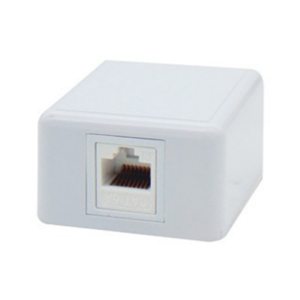 05.001.0033 ΠΡΙΖΑ ΔΙΚΤΥΟΥ ΕΠΙΤΟΙΧΗ 1P ME KEYSTONE JACK CAT 6A ΜΕ UL SUT - Image 1