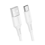 Borofone Καλώδιο σύνδεσης BX47 Coolway USB σε USB-C 3.0A 1μ Λευκό