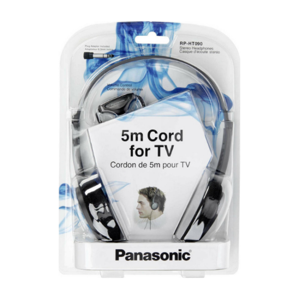 Panasonic Ακουστικά Stereo RP-HT090 3.5mm Κατάλληλο Για Τηλεοράσεις Με Μήκος Καλωδίου 5m Γκρι - Image 2
