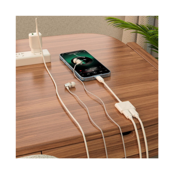 Σχέδιο χωρίς τίτλο (72) Αντάπτορας Borofone BV11 2 σε 1 Lightning σε Δύο Εξόδους Lightning 2.0A Λευκό - Image 3