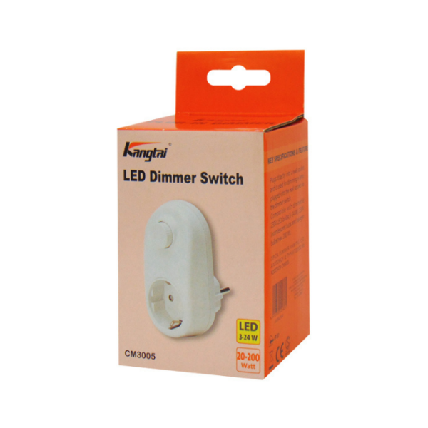 DIMMER ΠΡΙΖΑΣ ΜΕ ΡΟΟΣΤΑΤΗ ΛΑΜΠΑΣ LED 24W, ΑΛΟΓΟΝΟΥ & ΠΥΡΑΚΤΩΣΕΩΣ 200W CM3005 KANGTAI - Image 2