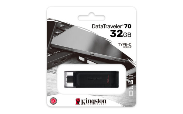 KINGSTON USB Stick Data Traveler DT70/32GB, USB 3.2 Type-C, Black - Image 3