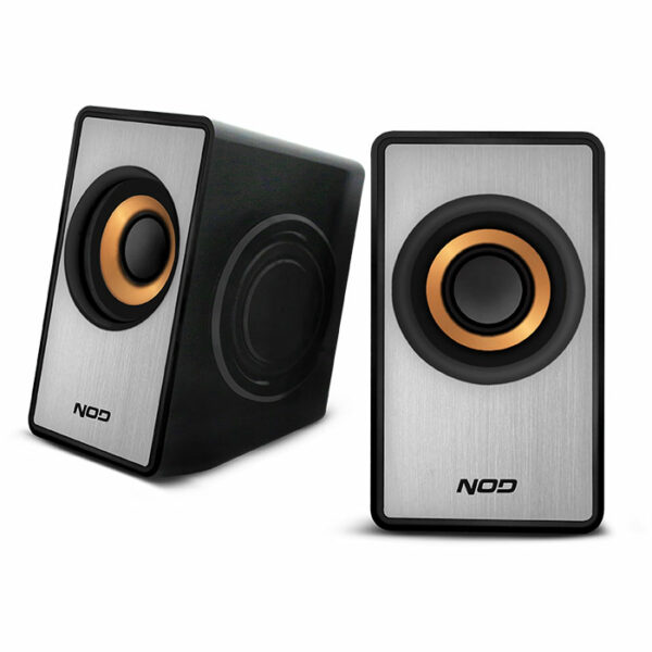 141-0076 NOD SideFX Στερεοφωνικά ηχεία 2.0, 6W Speaker 2.0 2x3W, BLACK/SILVER - Image 1
