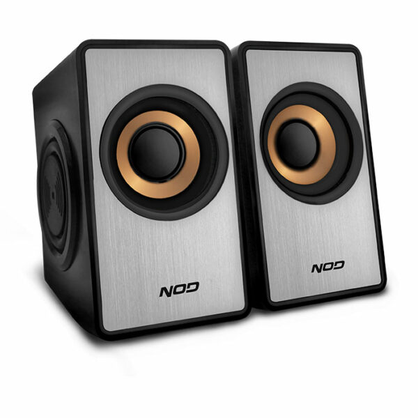 141-0076_01 NOD SideFX Στερεοφωνικά ηχεία 2.0, 6W Speaker 2.0 2x3W, BLACK/SILVER - Image 2