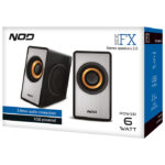 NOD SideFX Στερεοφωνικά ηχεία 2.0, 6W Speaker 2.0 2x3W, BLACK/SILVER - Image 6