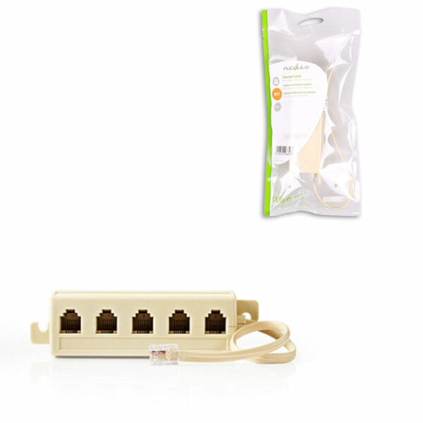 233-0352 NEDIS TCGP90825IV02 Τηλεφωνικό Splitter RJ11 1:5. - Image 1