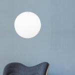 ΠΛΑΦΟΝΙΕΡΑ ΤΟΙΧΟΥ "PAROS" Φ30 Ε27 ΛΕΥΚΟ/ ΝΙΚΕΛ 145-22404 - Image 2