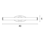 ARTE ILLUMINA ΦΩΤΙΣΤΙΚΟ ΜΠΑΝΙΟΥ LED 6W 4000Κ 400X130X60 ΝΙΚΕΛ 144-80502 - Image 3