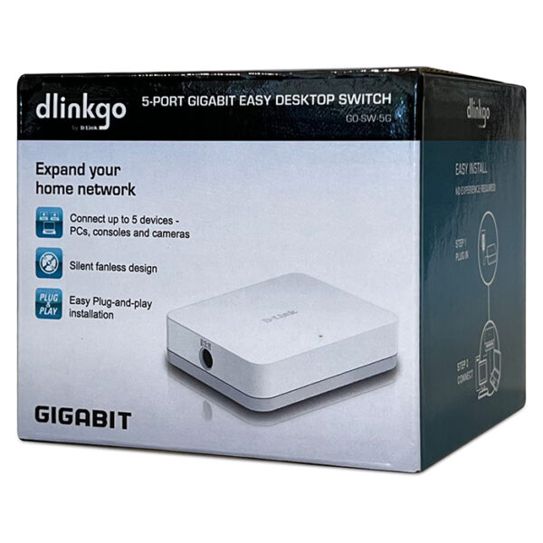 D-LINK GO-SW-5G 5-Port Gigabit Easy Desktop Switch 10/100/1000. 215-0025 - Image 5