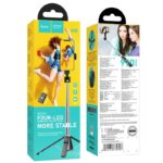 Selfie Stick Hoco K18 Wave και Selfie Stick για Συσκευές 4.5"- 7" 70mAh Ύψος 97cm Μαύρη 6931474770707 - Image 2