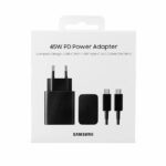 TRAVEL SAMSUNG EP-T4510XBEGEU TYPE C 5V 3A/9V 2.77A/20V 2.25A 45W FAST CHARGE+USB DATA TYPE C TO TYPE C 5A BLACK PACKING OR 8806092861473 - Image 2