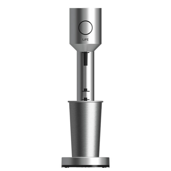 LIFE LA REINE Φραπεδιέρα με 1 inox + 1 πλαστικό ποτήρι και πλήκτρο push, σε ασημί χρώμα, 100W 221-0394 - Image 2