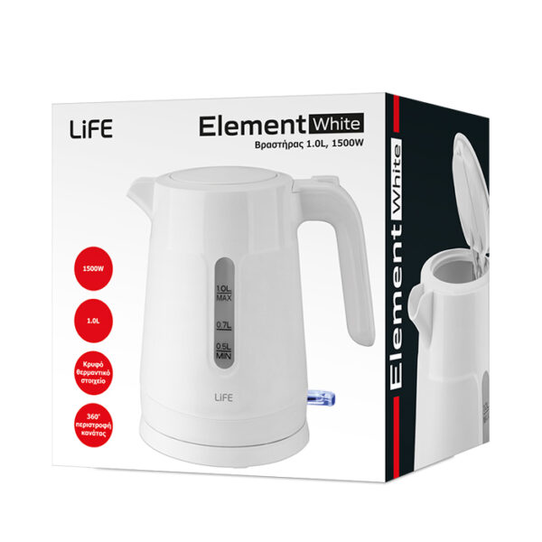 LIFE ELEMENT WHITE Bραστήρας 1.0L, 1500W, σε λευκό χρώμα. 221-0419 - Image 9
