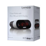 LENCO CR-07 WHITE Επιτραπέζιο ψηφιακό ρολόι-ξυπνητήρι με ραδιόφωνο, οθόνη LED και λειτουργία snooze. - Image 5