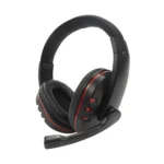 Ακουστικά Stereo Noozy GH-35 διπλού κονέκτορα 3.5mm για Gamers με Μικρόφωνο και Ρύθμιση Έντασης Ήχου Μαύρα-Κόκκινα - Image 3