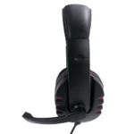 Ακουστικά Stereo Noozy GH-35 διπλού κονέκτορα 3.5mm για Gamers με Μικρόφωνο και Ρύθμιση Έντασης Ήχου Μαύρα-Κόκκινα - Image 4