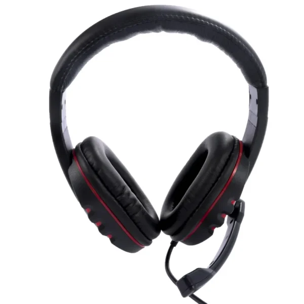 Ακουστικά Stereo Noozy GH-35 διπλού κονέκτορα 3.5mm για Gamers με Μικρόφωνο και Ρύθμιση Έντασης Ήχου Μαύρα-Κόκκινα - Image 6
