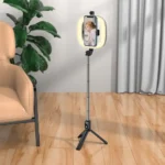 Selfie Stick Hoco LV03 Plus 360ᵒ για Συσκευές 4.7"-6.7" με LED Φωτισμό και Τηλεχειριστήριο Μαύρη - Image 9