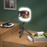 Selfie Stick Hoco LV03 Plus 360ᵒ για Συσκευές 4.7"-6.7" με LED Φωτισμό και Τηλεχειριστήριο Μαύρη - Image 10