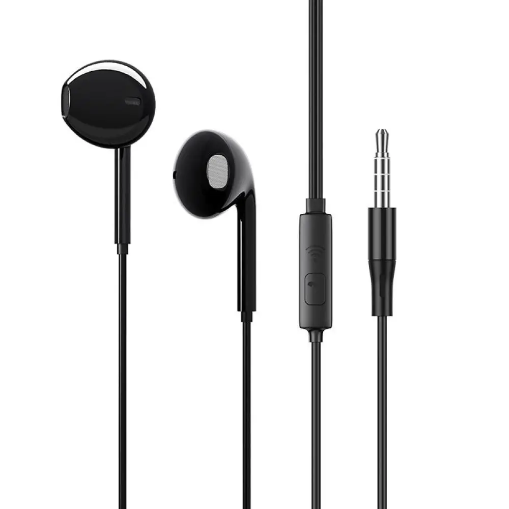 34141_w Hands Free Ancus Melody MD66 Semi in-Earbud Stereo 3.5mm Μαύρο με Μικρόφωνο και Πλήκτρο Λειτουργίας 1,2μ - Image 1