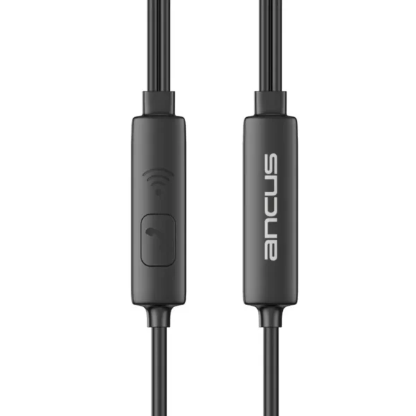 Hands Free Ancus Melody MD66 Semi in-Earbud Stereo 3.5mm Μαύρο με Μικρόφωνο και Πλήκτρο Λειτουργίας 1,2μ - Image 4