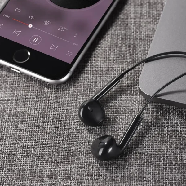 Hands Free Ancus Melody MD66 Semi in-Earbud Stereo 3.5mm Μαύρο με Μικρόφωνο και Πλήκτρο Λειτουργίας 1,2μ - Image 5