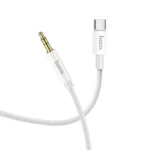 Καλώδιο σύνδεσης Ήχου Hoco UPA19 Braided USB-C Αρσενικό σε 3.5mm Αρσενικό 1m Ασημί - Image 3