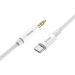 Καλώδιο σύνδεσης Ήχου Hoco UPA19 Braided USB-C Αρσενικό σε 3.5mm Αρσενικό 1m Ασημί - Image 4