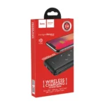 Power Bank Hoco J50 Surf 10000mAh με Ασύρματη Φόρτιση και USB-A με Οθόνη Led Μαύρο - Image 2
