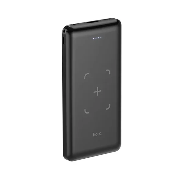 35028_w_2 Power Bank Hoco J50 Surf 10000mAh με Ασύρματη Φόρτιση και USB-A με Οθόνη Led Μαύρο - Image 3