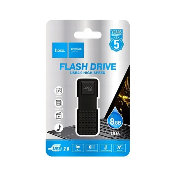 Flash Drive Hoco UD6 Intelligent 8GB USB 2.0 Μαύρο - Image 2