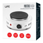 LIFE MATAKI White Επιτραπέζια ηλεκτρική εστία, 500W. - Image 3