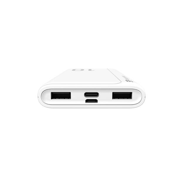 4713436140221x_2 SILICON POWER POWER BANK GP15 10000mAh OUTPUT USB1 5V-2.1A/ USB2 5V-2.1A MAX 2.1A INPUT MICRO USB & TYPE C 5V-2A WHITE - Image 3
