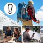 SOLAR POWER BANK 8000mAh IP64 WITH FLASHLIGHT AND COMPASS OUTPUT USB1 5V-2A/ USB2 5V-2A MAX 2.1A INPUT MICRO USB 5V-2A BLACK - Image 6