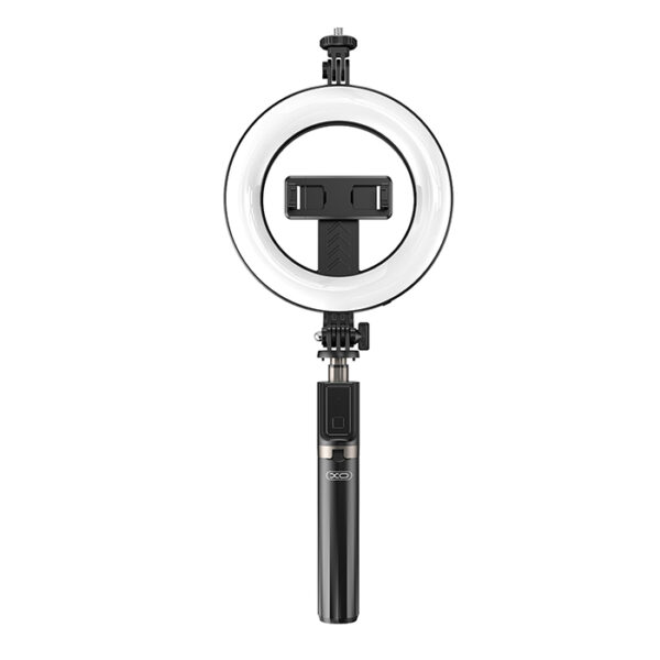 XO SS12 Αναδιπλουμενο selfie stick με ring light, λειτουργία Bluetooth και ενσωματωμένο τρίποδο - Image 2