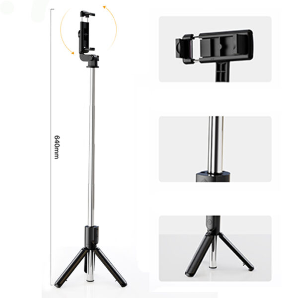 XO SS09 Selfie stick με ενσωματωμένο τρίποδο και τηλεχειριστήριο - Image 6
