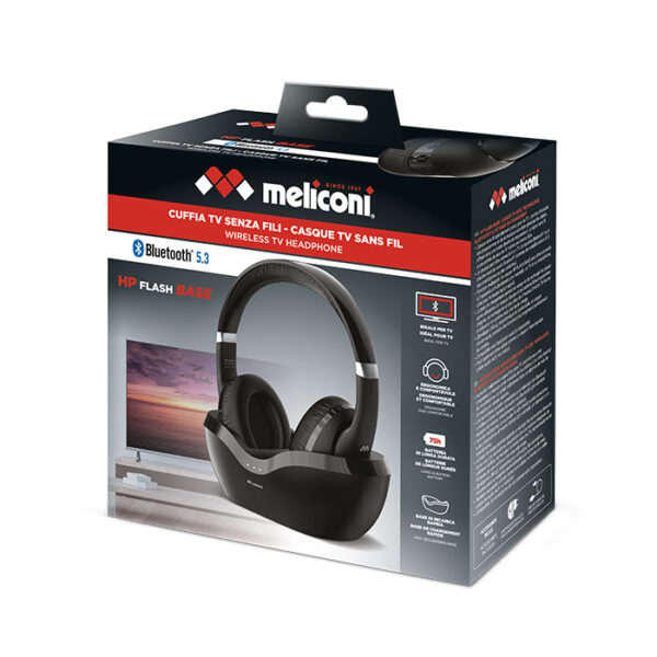 MELICONI HP FLASH EVO BASE Ασύρματα ακουστικά τηλεόρασης με Bluetooth και βάση φόρτισης. - Image 7