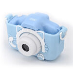 XO XJ01 BLUE Παιδική κάμερα dual lens με προστατευτικό κάλυμμα, σε μπλε χρώμα
