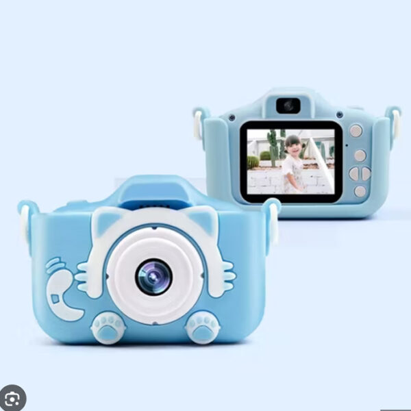 XO XJ01 BLUE Παιδική κάμερα dual lens με προστατευτικό κάλυμμα, σε μπλε χρώμα - Image 3