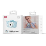 XO XJ01 BLUE Παιδική κάμερα dual lens με προστατευτικό κάλυμμα, σε μπλε χρώμα - Image 4