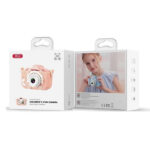XO XJ01 PINK Παιδική κάμερα dual lens με προστατευτικό κάλυμμα, σε ροζ χρώμα - Image 4
